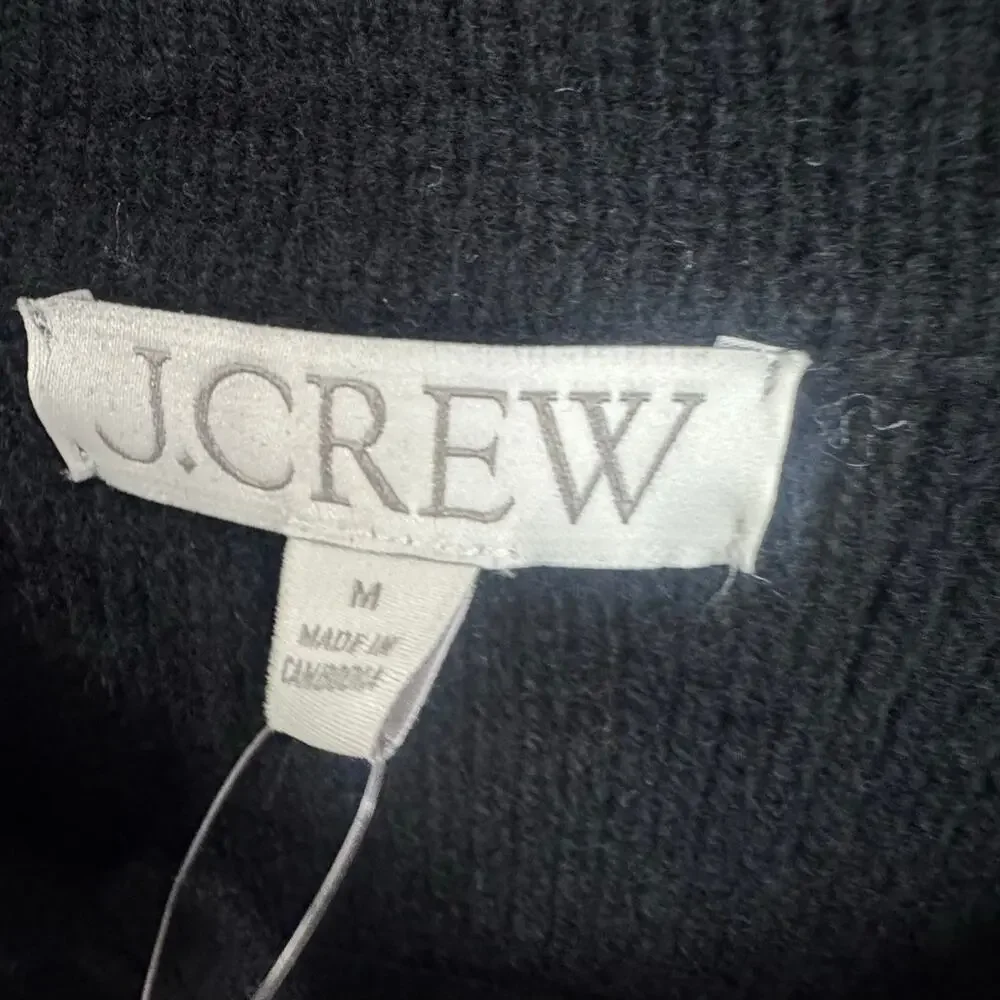 J. Crew Milano Stitch Cinched Waist Cardigan with Embellished Buttons Size M NWT